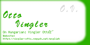 otto vingler business card